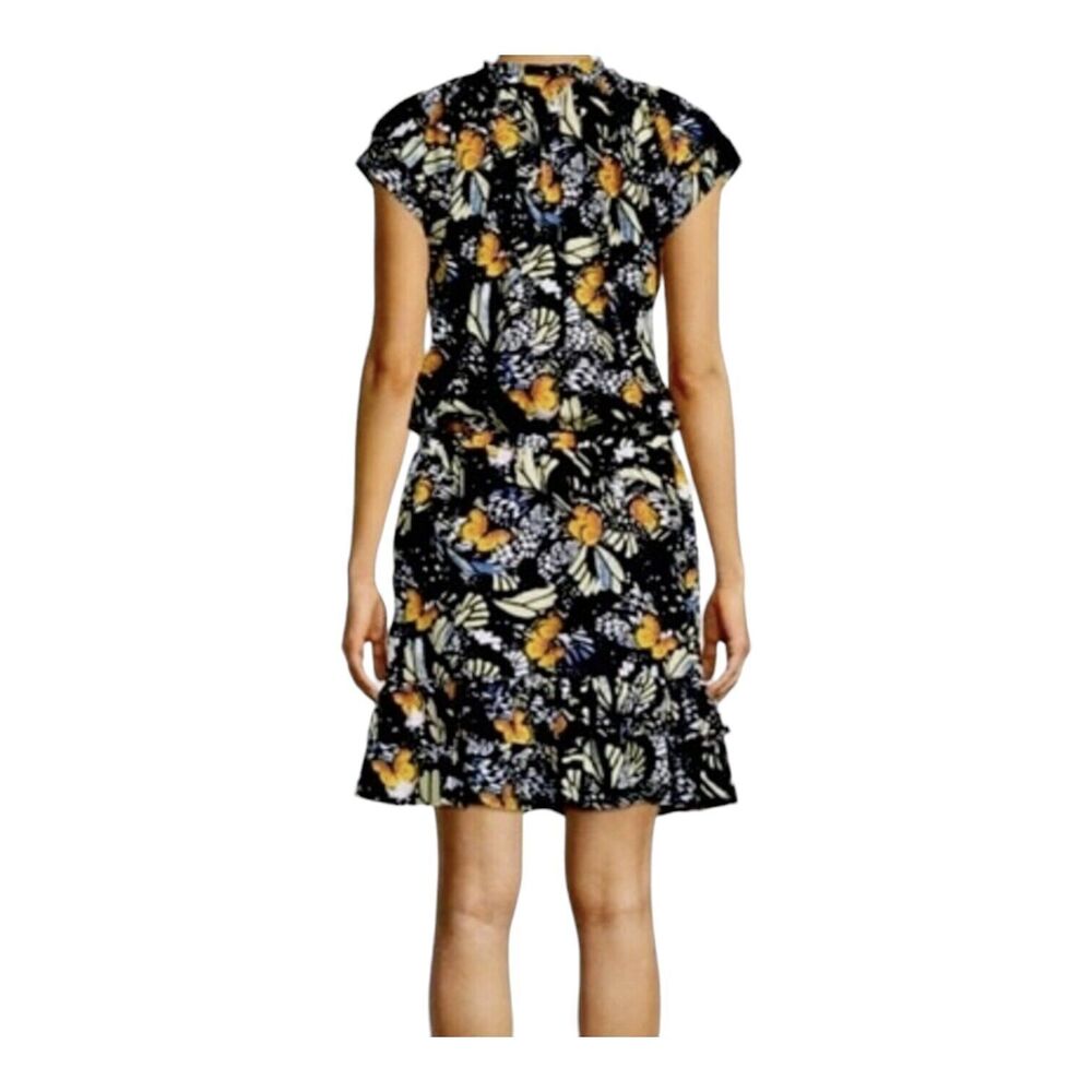 Area Stars Butterfly Multi Colored Tiered Ruffle Hem Knee‎ Length Dress Size M - Picture 5 of 14